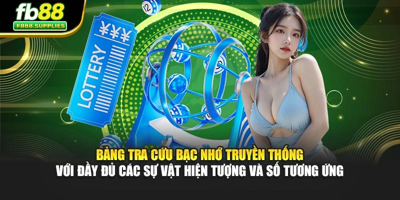 Bảng tra cứu bạc nhớ truyền thống với đầy đủ các sự vật hiện tượng và số tương ứng